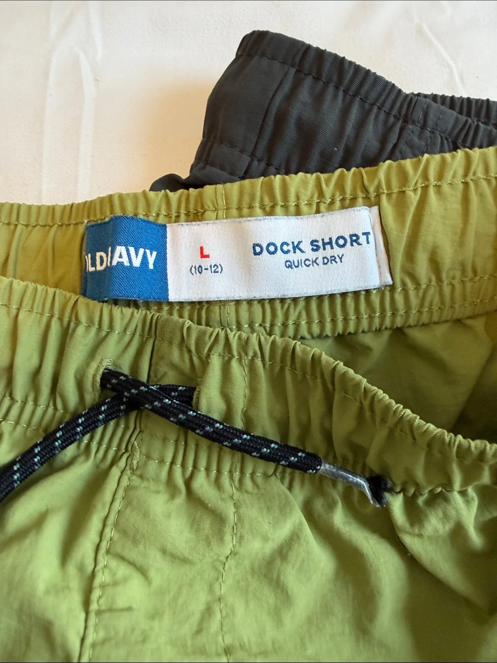 Old Navy BOYS Dock Shorts & Chino Shorts Trio in Olive, Black, and Khaki